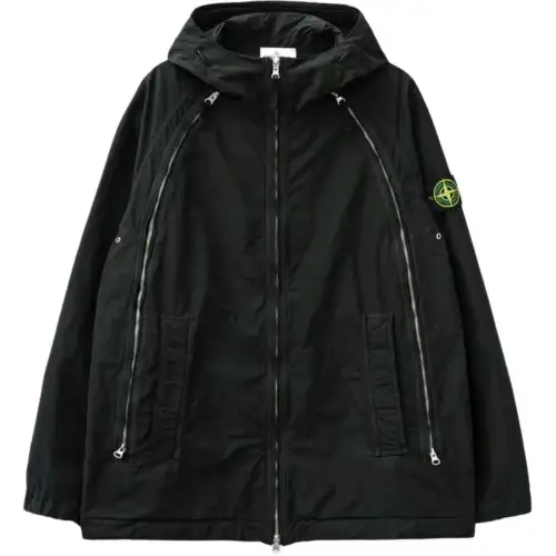 Stone Island zip-fastening hooded jacket
