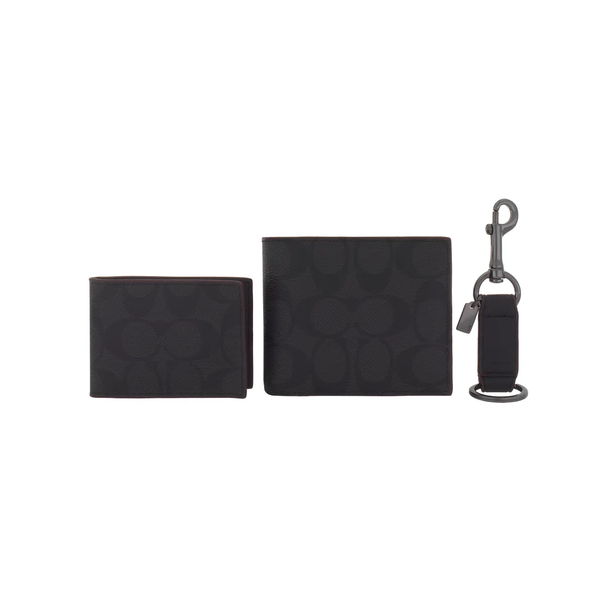 COACH 3 IN 1 Wallet PVC Polyvinyl Chloride Wallet Men's Black