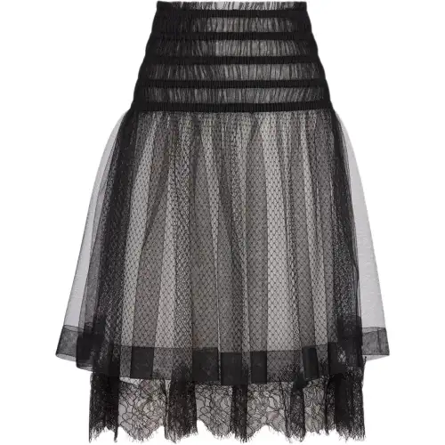 DIOR Casual Short Skirts Women's Black Moderate Short A Line Skirt
