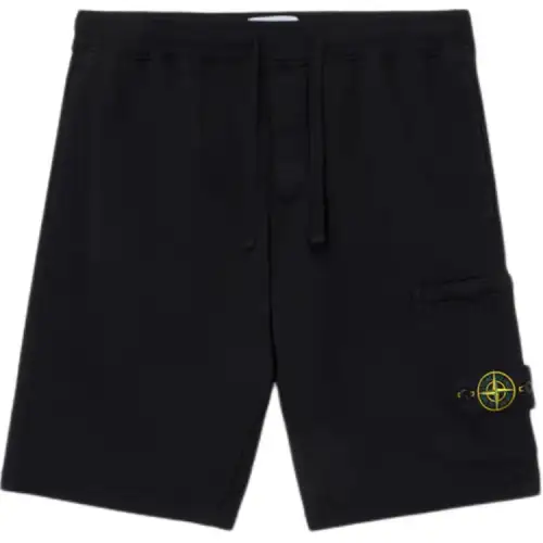 Stone Island drawstring logo patch bermuda shorts