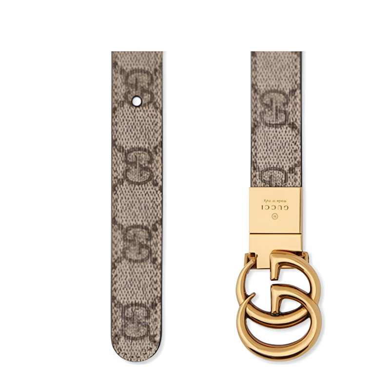 Ремень Gucci GG Marmont G 2cm (коричневый) — фото 3