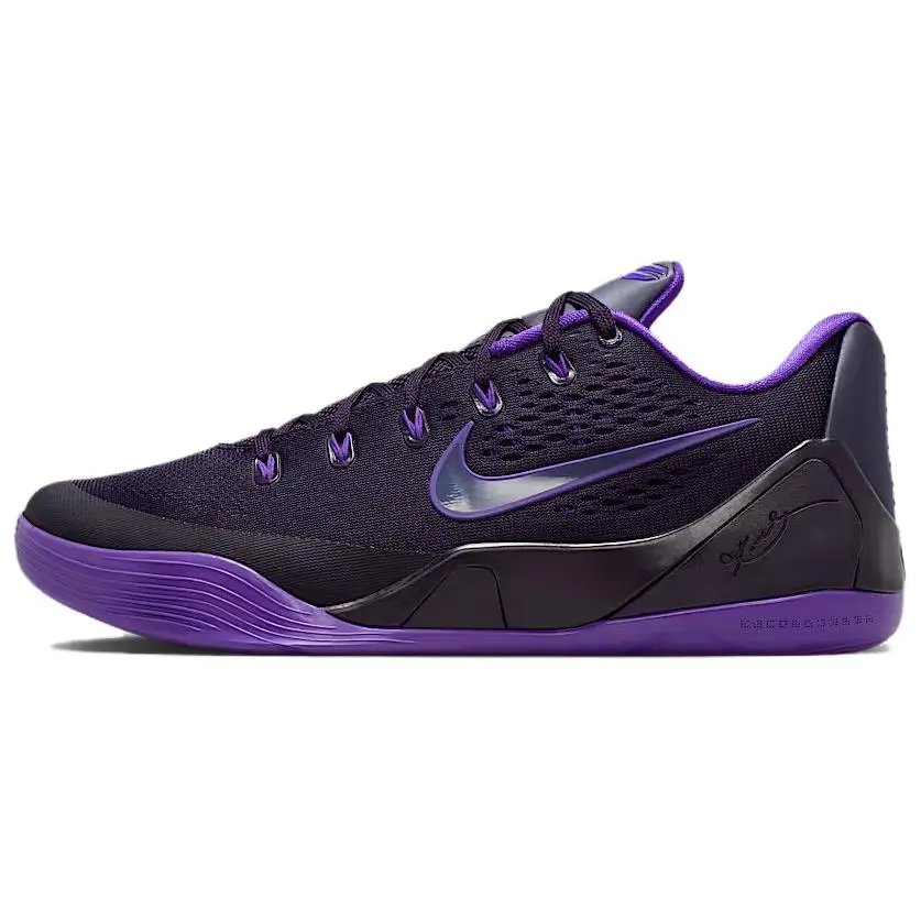 Nike Kobe 9 Breathable Rebound Grip Low top Basketball Shoes Unisex Purple