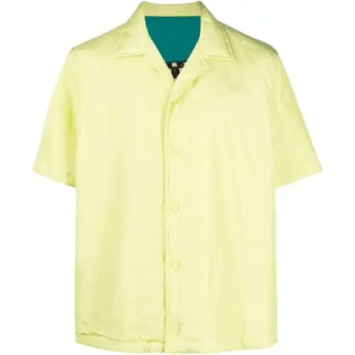 Bottega Veneta Shirts Men's Yellow Lapel Moderate Other