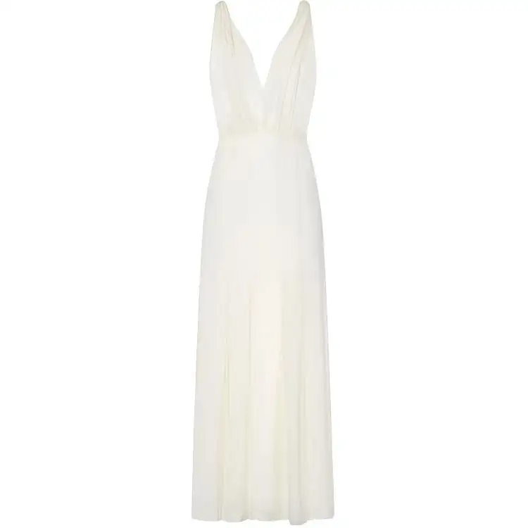 SAINT LAURENT SS21 Sleeveless Dress Women's White