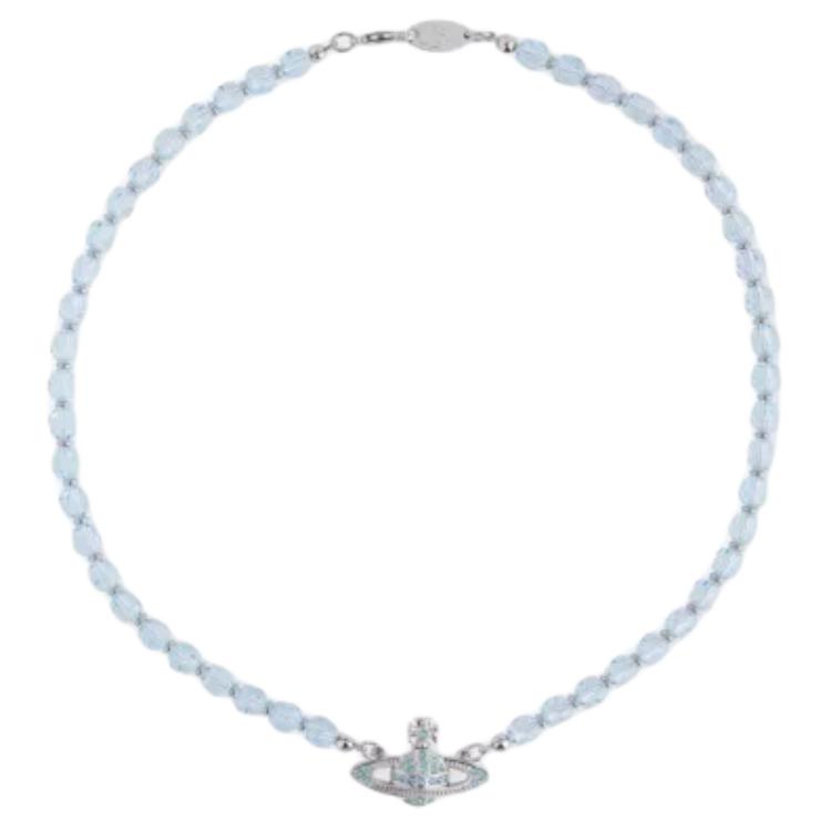 Цепочка Vivienne Westwood Messaline (серебристо-синяя)