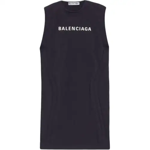 Balenciaga T Shirts Women's Black Crew Neck Moderate