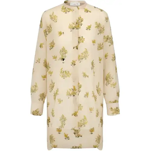 DIOR Shirts Women's Light Yellow Crew Neck Moderate