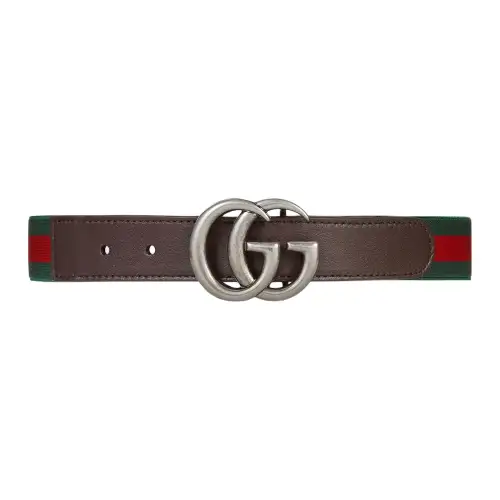 GUCCI Web Double G Buckle Belt