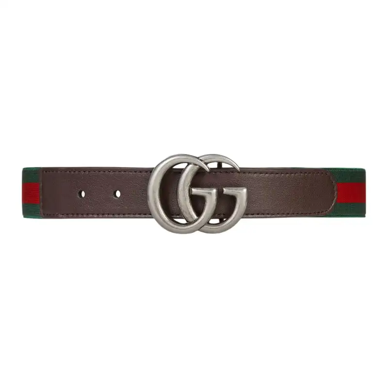 GUCCI Web Double G Buckle Belt