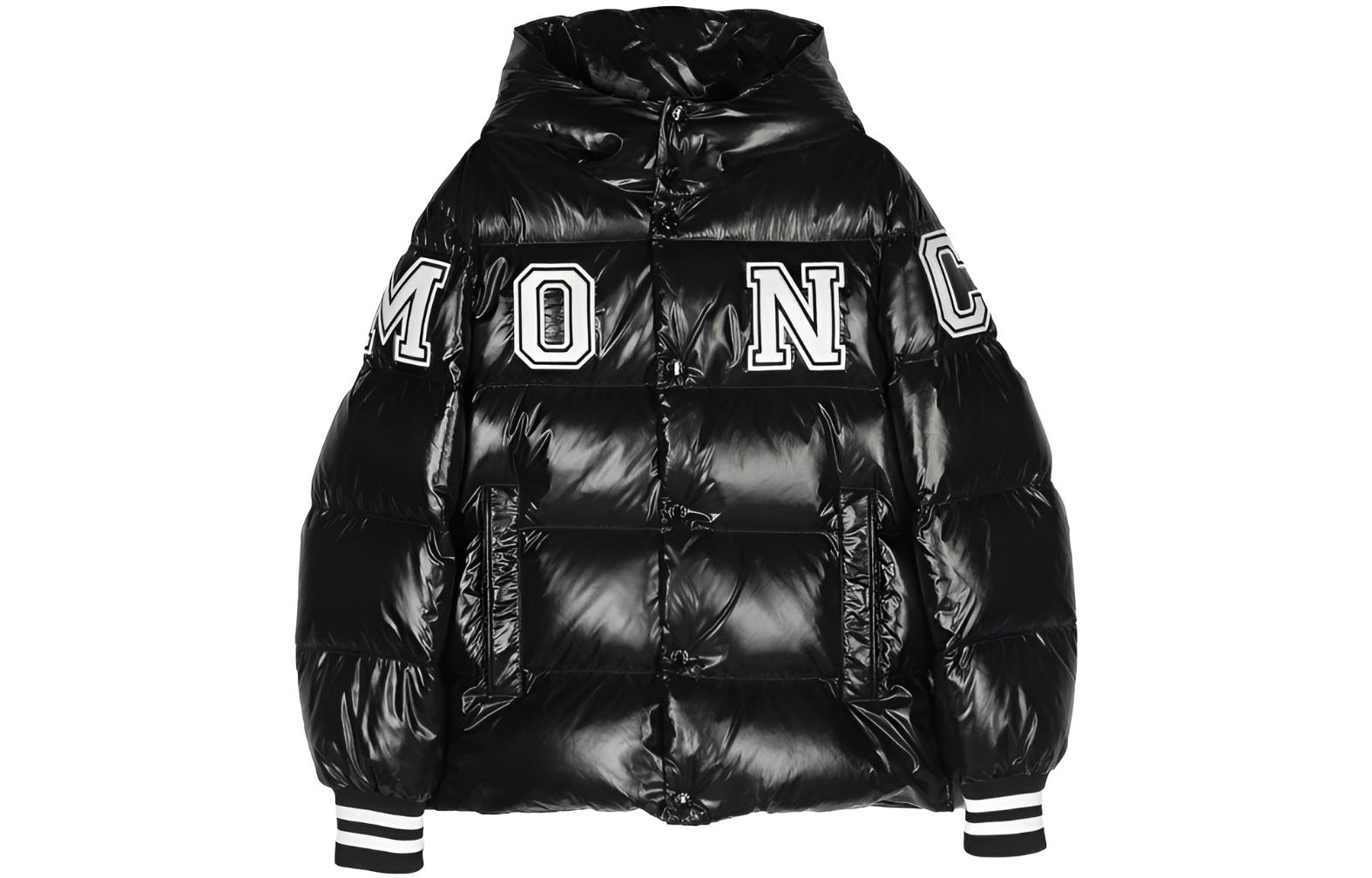 Мужская куртка Moncler Пуховик с капюшоном (черная)