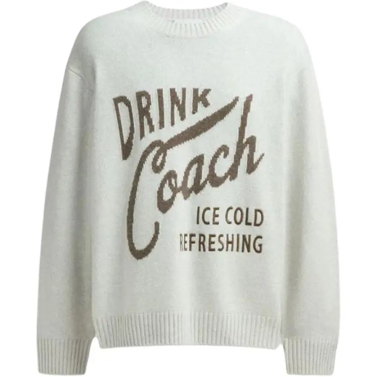 COACH SS24 Sweater Men's Beige Blue