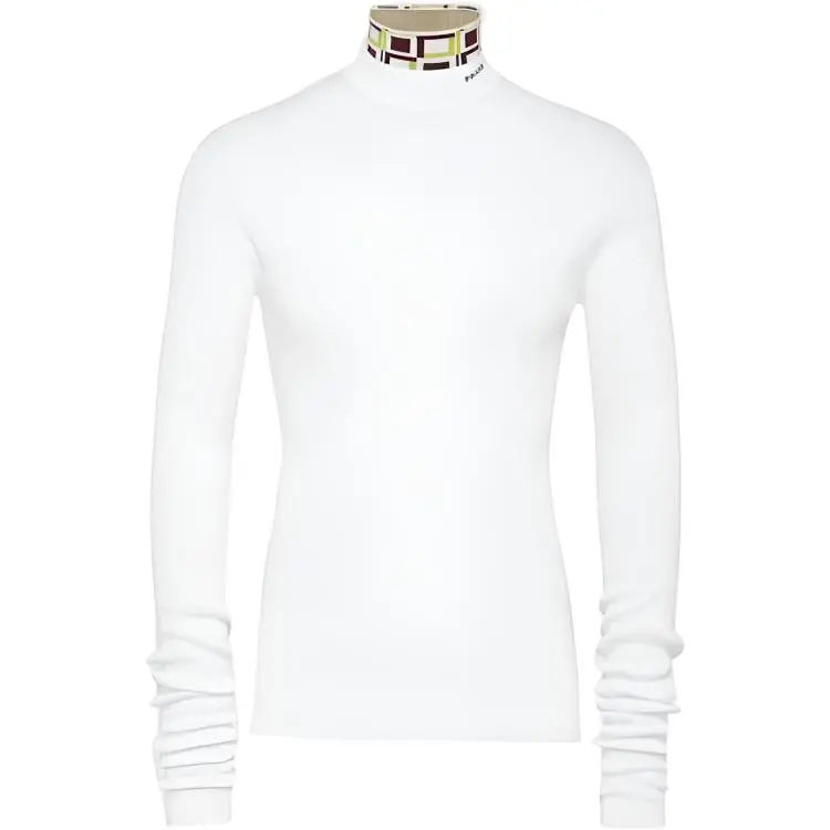 PRADA Sweaters Men's White Turtleneck Moderate