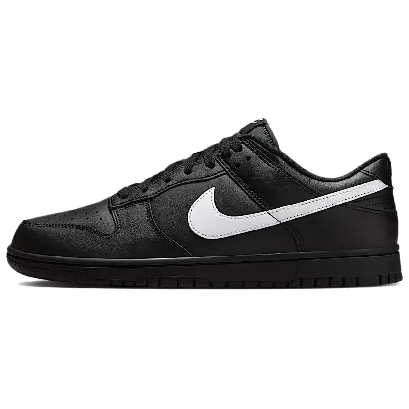 Nike Dunk Leather Low top Skateboard Shoes Men's Black