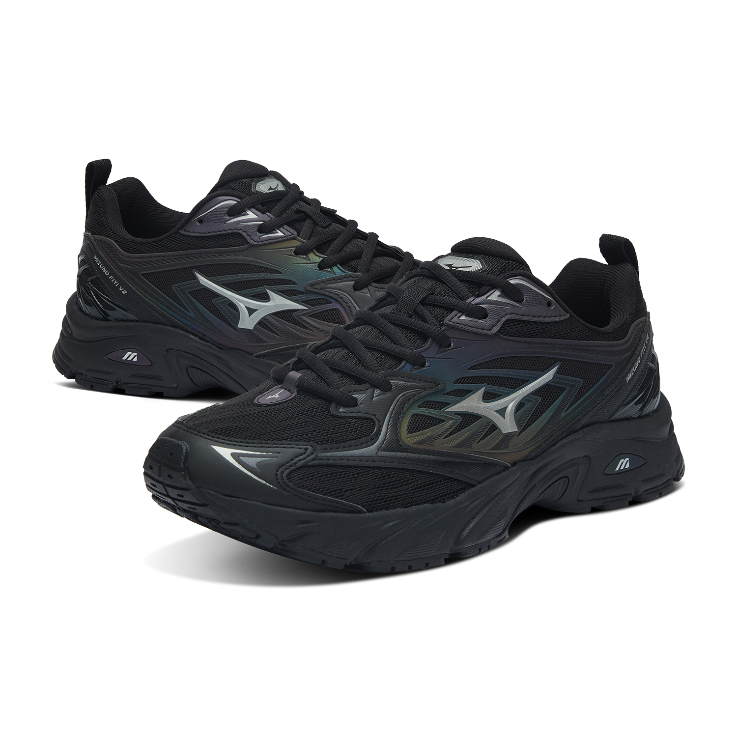 Mizuno FIYI V2 Textile, Synthetic Leather Low top Running Shoes Unisex Black