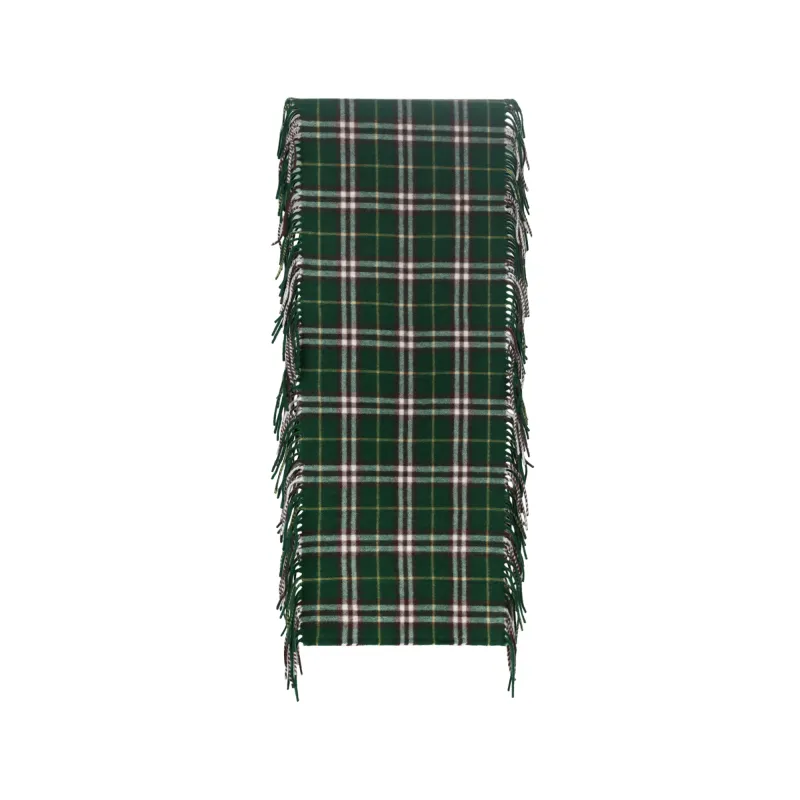 Burberry checked cashmere fringed scarf