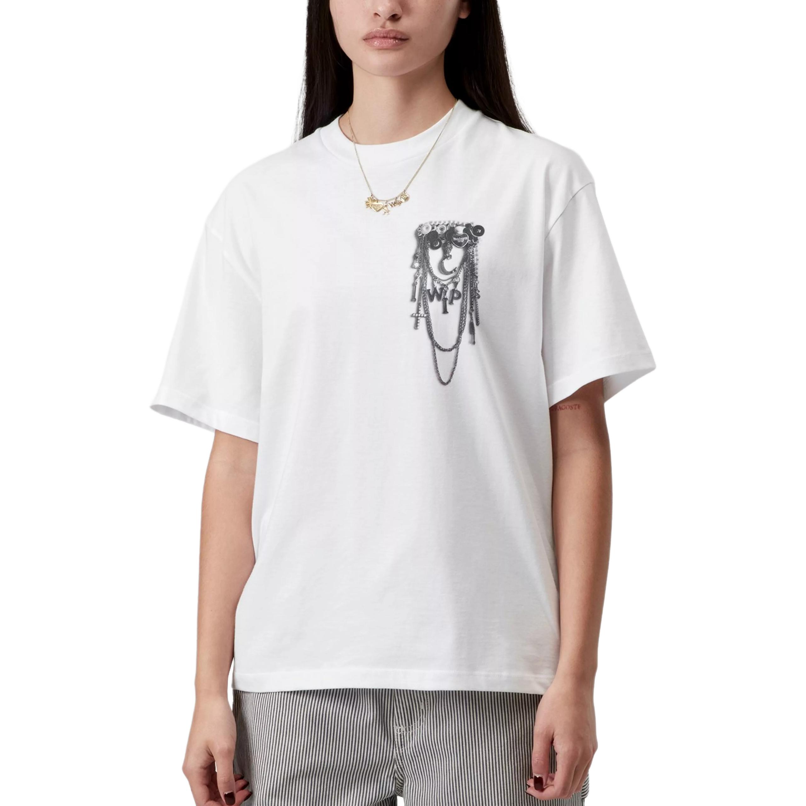 Женская футболка Carhartt WIP SS26 W' S/S Inverted Charm T-Shirt (белая)