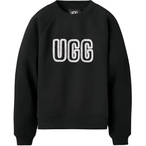 UGG Sweatshirts Women's Black Crew Neck Moderate Straight Fit
