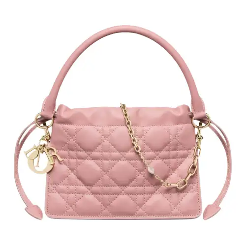 DIOR Lady Dior Sheepskin Shoulder Bag, Crossbody Bag, Handbag Mini Women's Vintage Pink
