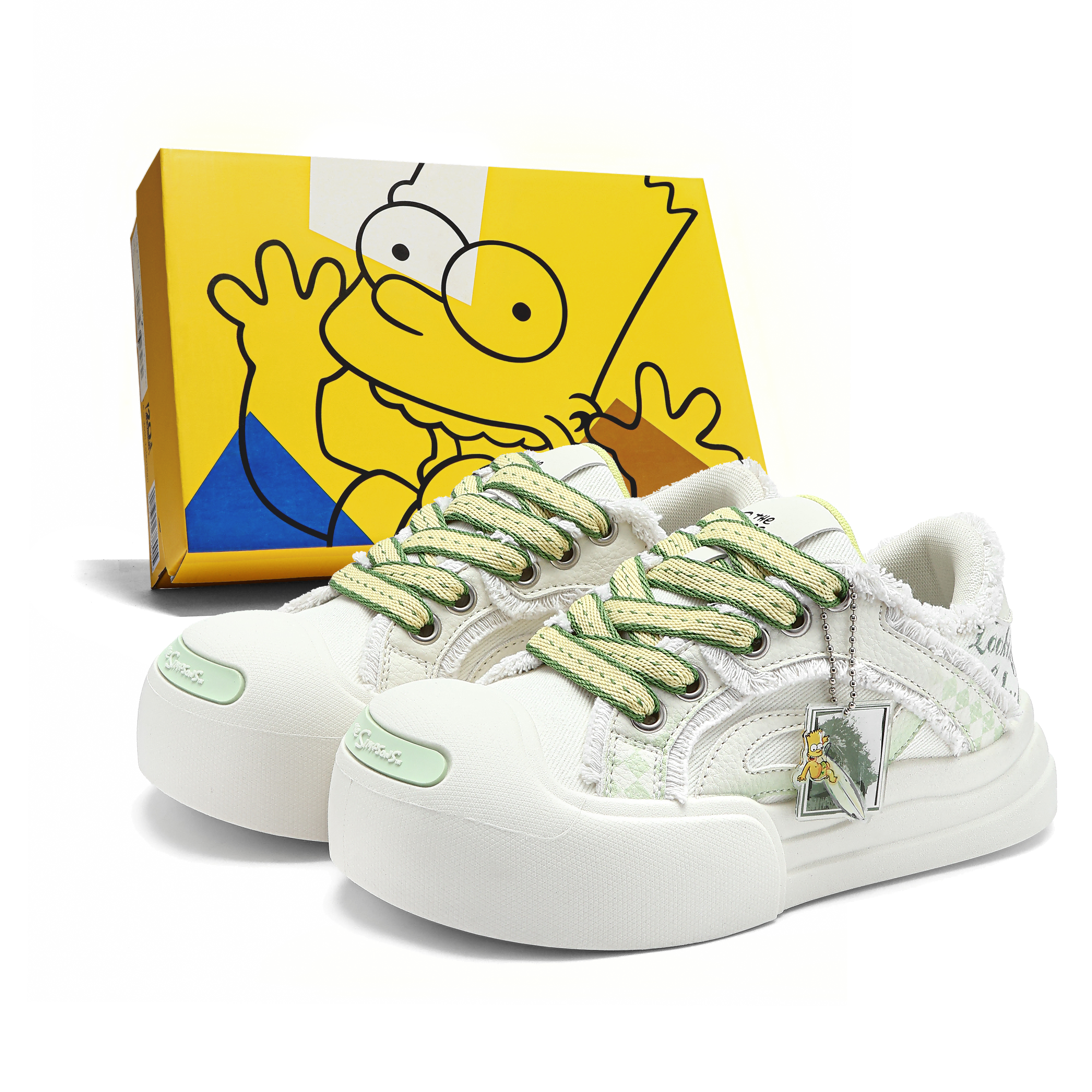 Кеды The Simpsons Vintage (бело-зелено-синие)