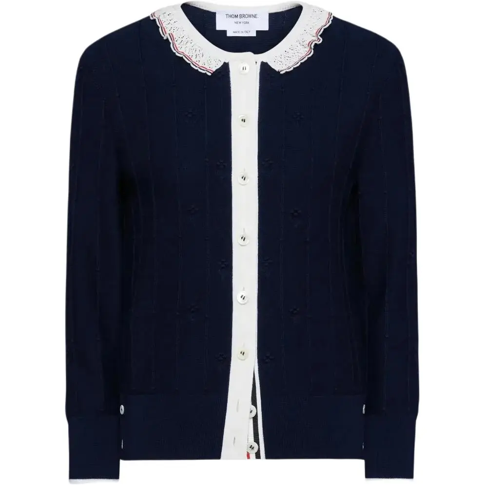 Thom Browne bobble stitch sleeve knit cardigan