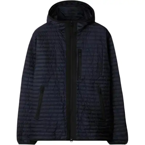 Burberry Down Jackets Men's Indigo Purple Hooded Non Detachable Moderate Straight Fit