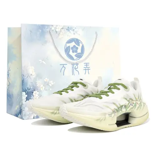 Li Ning Shadow 3 Essential Cushioning Slip Resistant Low top Casual Running Shoes Men's White
