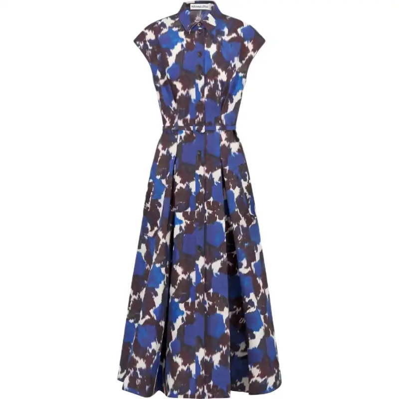 DIOR Short Sleeved Dress Women's Blue