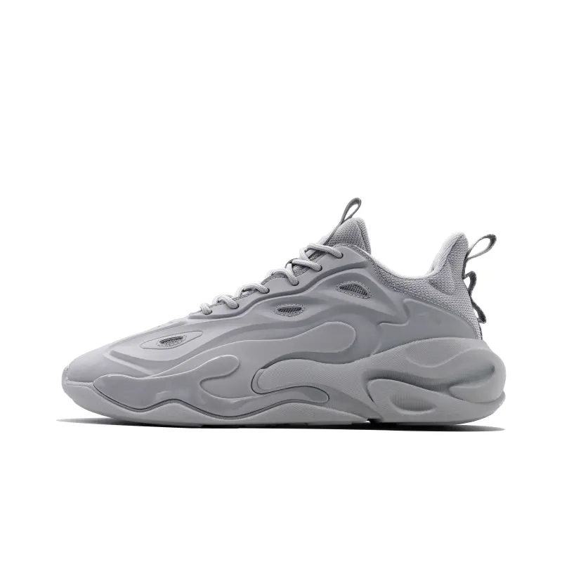 Anta Coverage Height Increasing Abrasion Resistant Slip Resistant Low top Casual Shoes Men's Gray