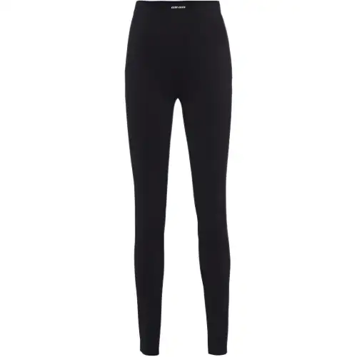 MIU MIU Logo patch Zipped Jersey Leggings