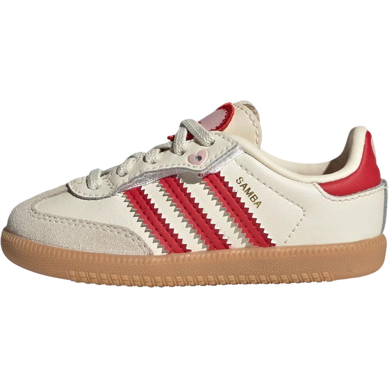 Детские кеды adidas originals SAMBA OG (кремовый/белый/красный)