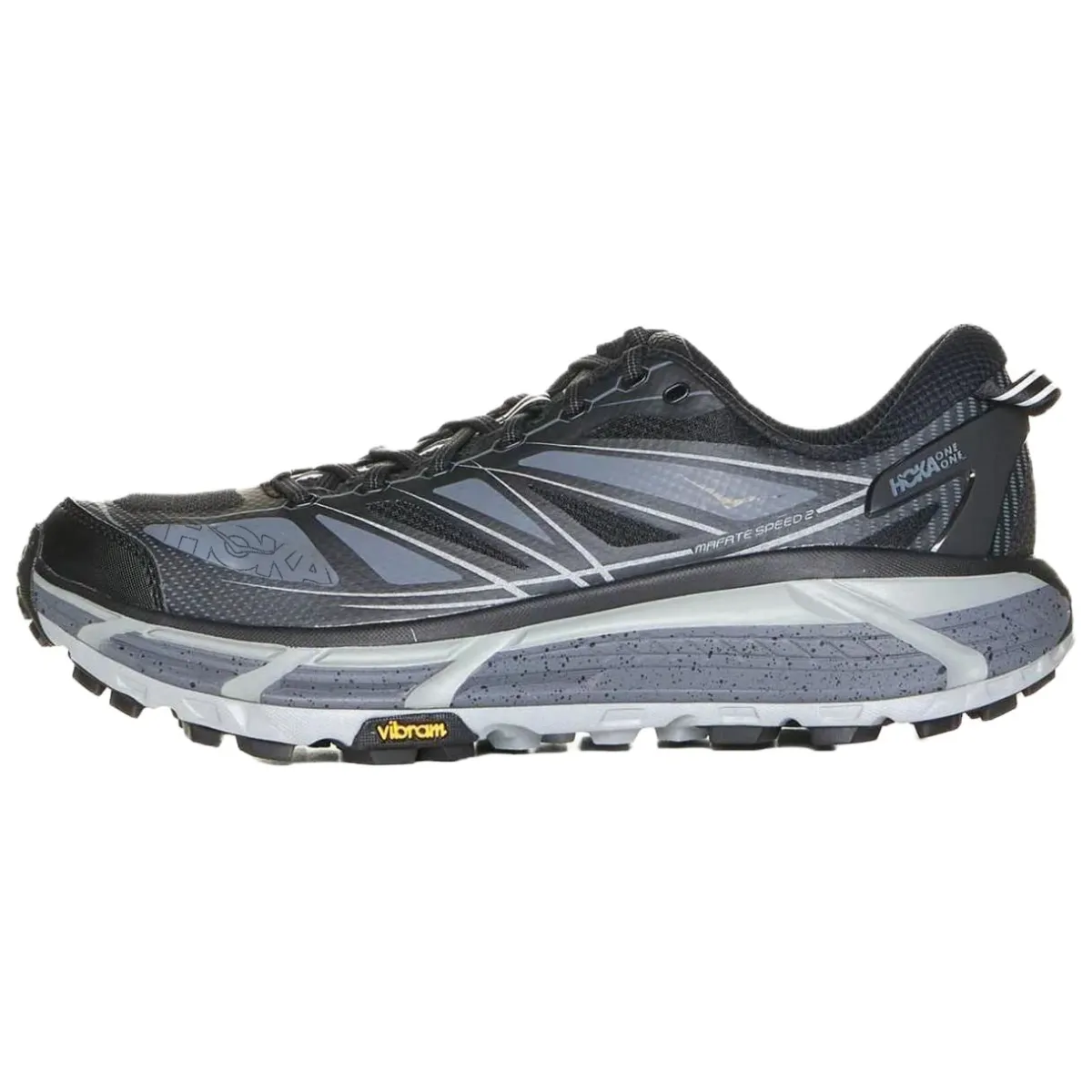 HOKA ONE ONE Mafate Speed 2 Comfortable Breathable Low top Casual Trail Running Shoes Men's Black