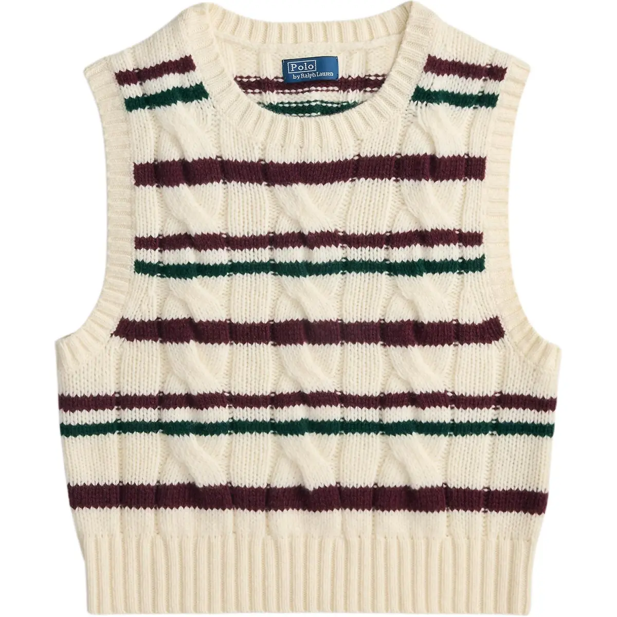 Polo Ralph Lauren cable-knit striped vest