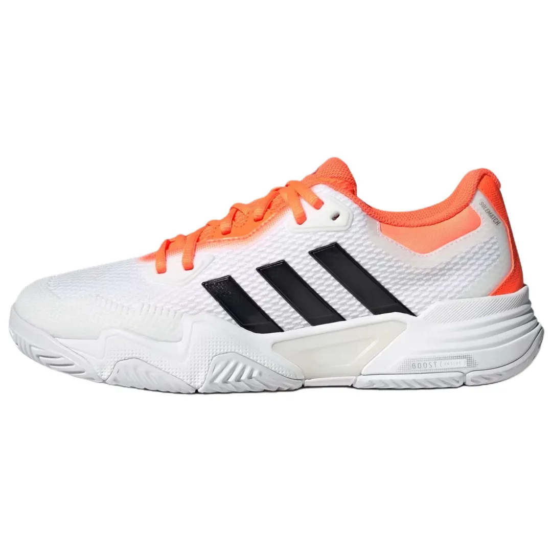 Adidas SOLEMATCH CONTROL 2 Abrasion Resistant Breathable Support Low top Tennis Shoes Men's White Orange