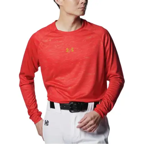 Under Armour T Shirts Men's Red Crew Neck Moderate