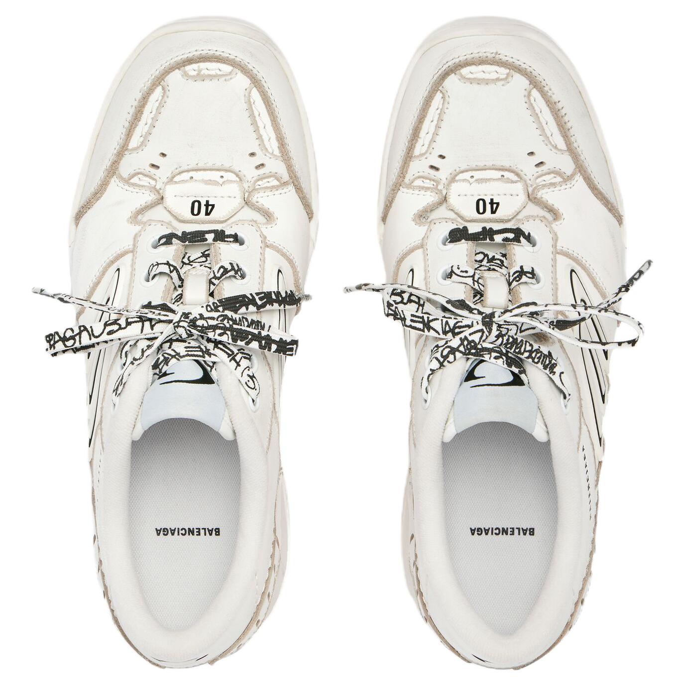 Женские кеды Balenciaga Hamptons 4.5cm (белые) — фото 6