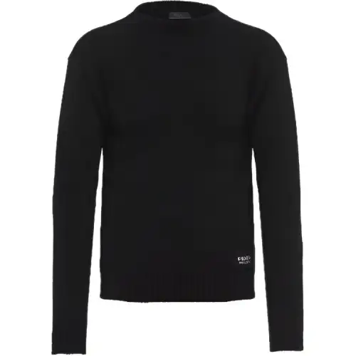 PRADA Knitwear Men's Black Crew Neck Moderate Other