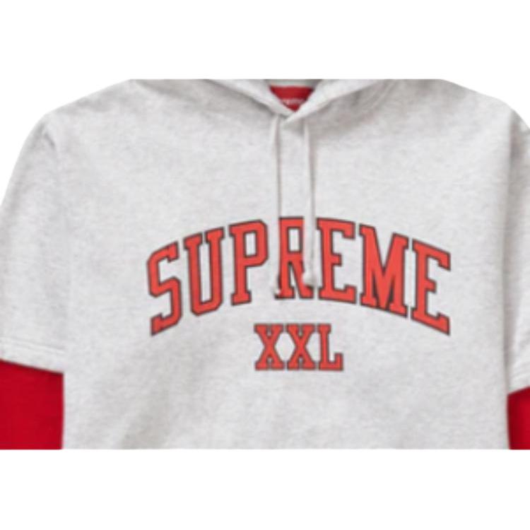 Худи Supreme SS20 Week 2 XXL Hooded Sweatshirt LogoXXL (светло-серое) — фото 2