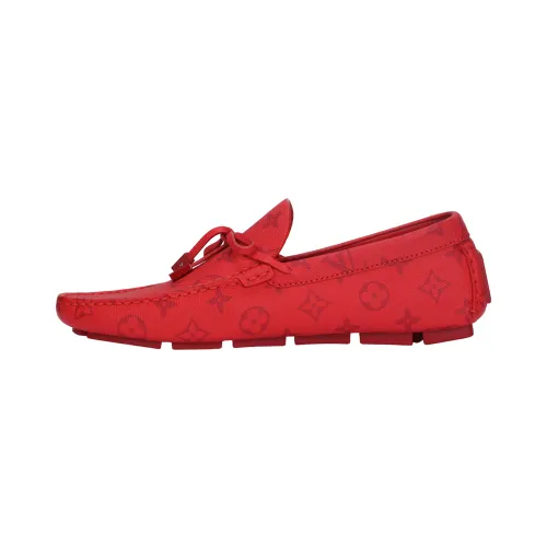 LOUIS VUITTON Driver Moccasin Shoes 'Red Monogram'