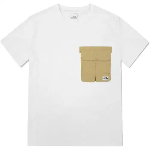 THE NORTH FACE T Shirts Men's White Crew Neck Moderate Straight Fit