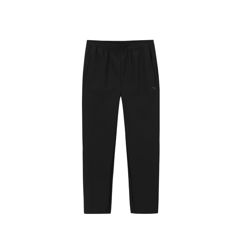 Anta Variety Training Collection Comfortable Solid Color Fleece Lined Versatile Sports Pants Men’s Basic Black