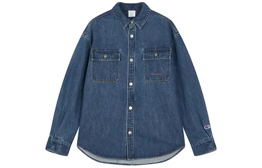 Серия Champion SS26 CAMPUS Модная, модная, универсальная, повседневная и удобная джинсовая куртка в американском исполнении, одинакового стиля для мужчин и женщин.