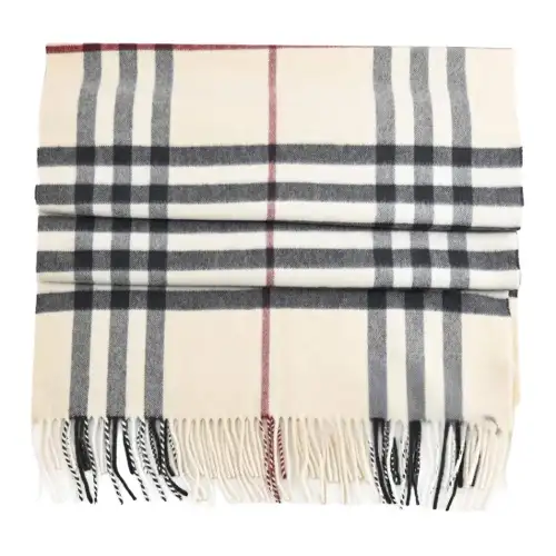 Burberry Checked Fringed Scarf