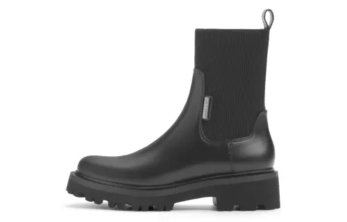 CHARLES&KEITH Pu Short Chelsea Boots 4.3cm Women's