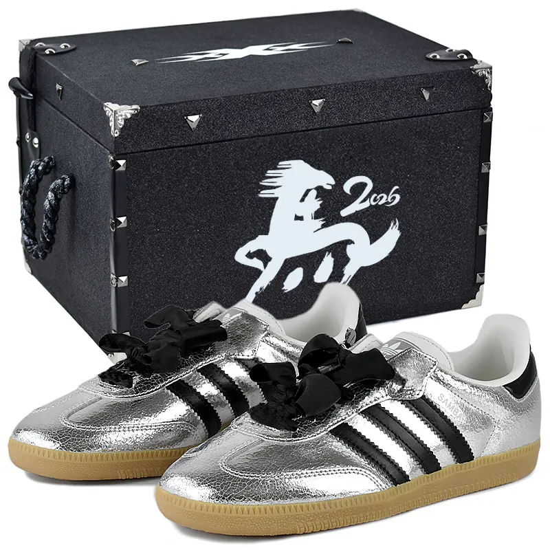 Adidas Originals SAMBA OG Silver Flower Xi Slip Resistant, Abrasion Resistant, Lightweight Low top Skateboard Shoes
