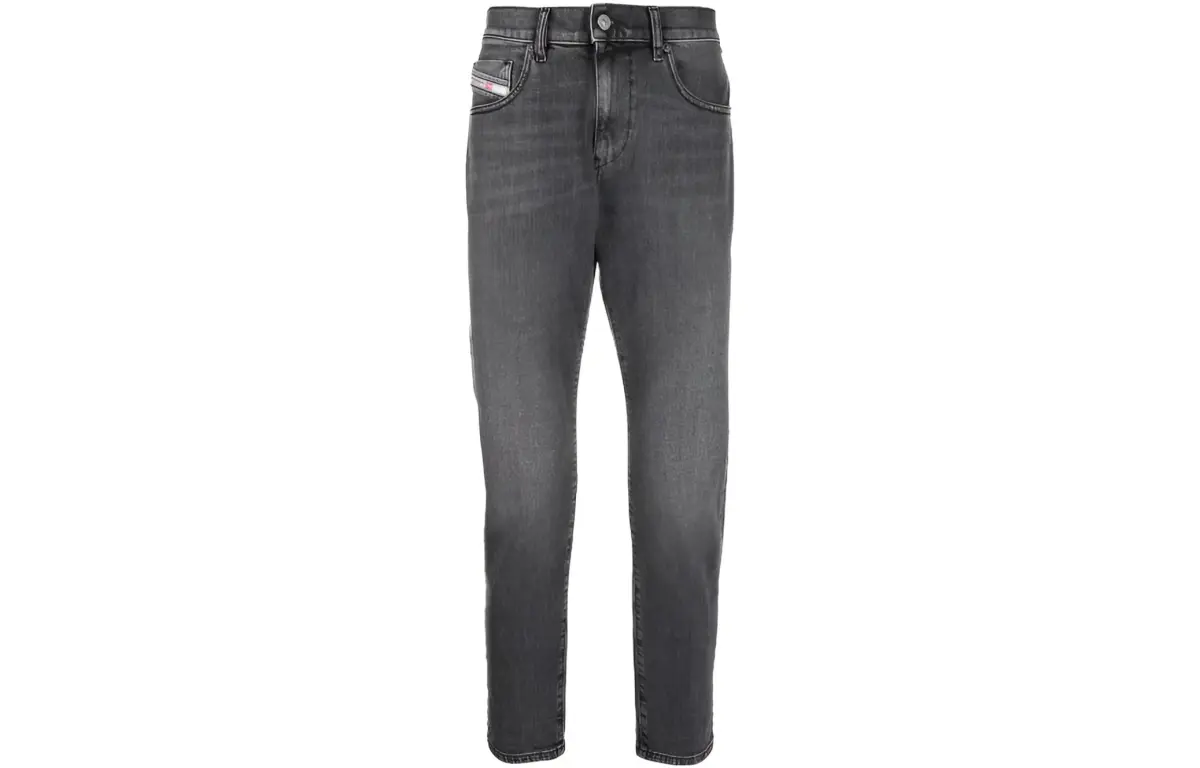 DIESEL Straight Leg Washed Effect Jeans