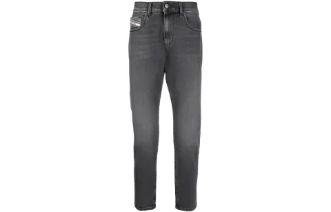 DIESEL Straight Leg Washed Effect Jeans