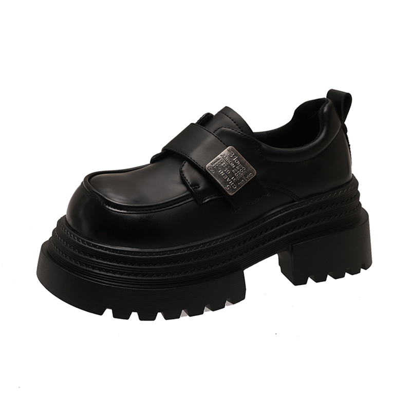 Universal loafers English style with velcro, British style, for teenagers
