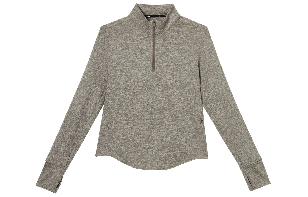 Nike Swift UVDri Fit T Shirt Women's Mink Brown/Heather Brown