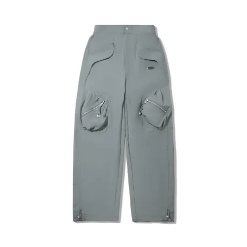 Li Ning Casual Pants Women's Iron Gray Moderate Straight Fit Pants