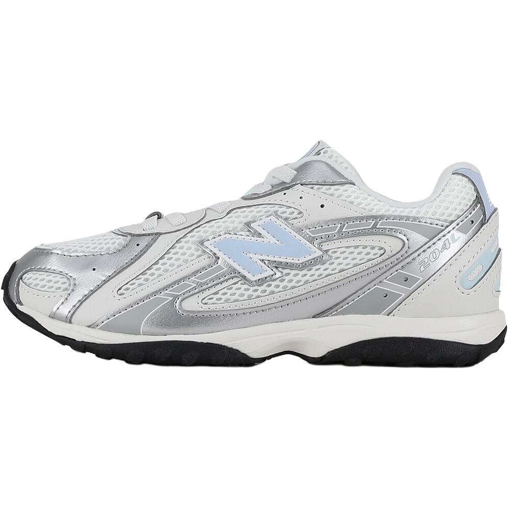 Детские кроссовки New Balance 204L (серебристо-белые)